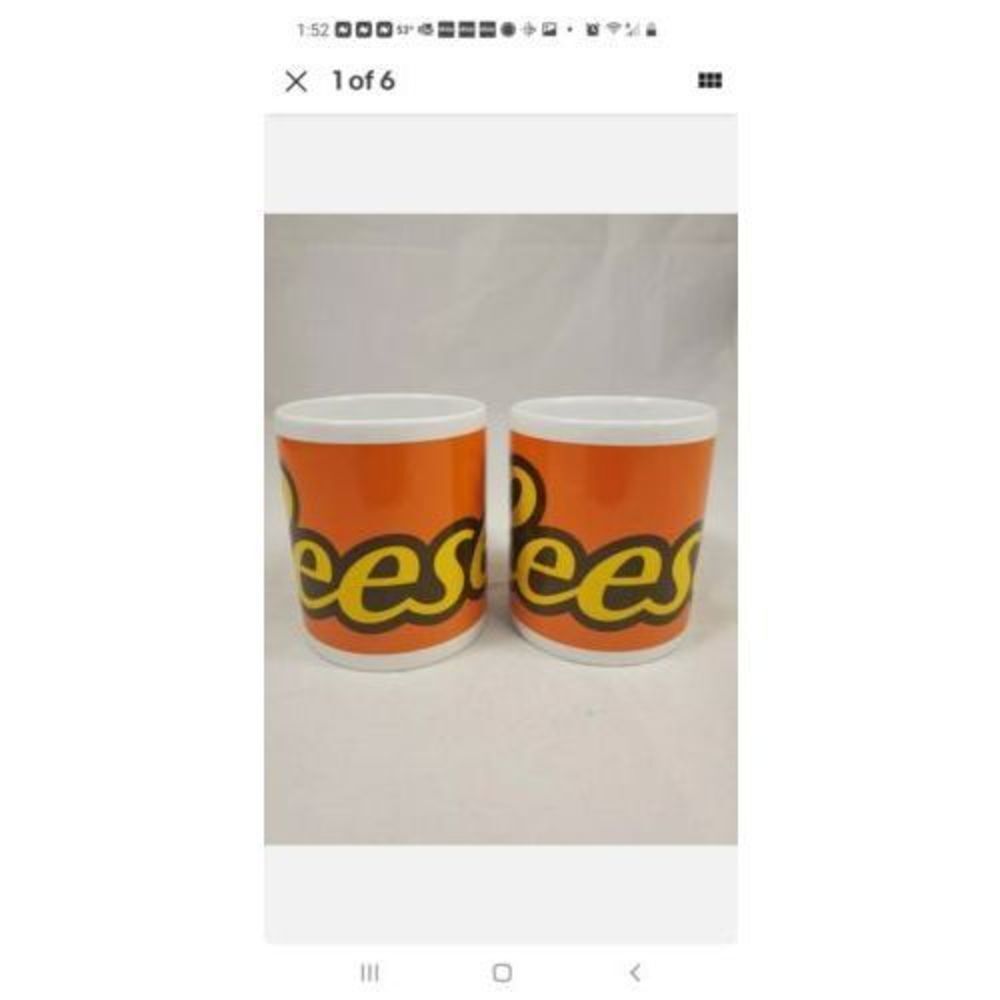 Reese's Peanut‎ Butter Lot of 2 Gift Set 2 Ceramic Mugs Candy Collectors
